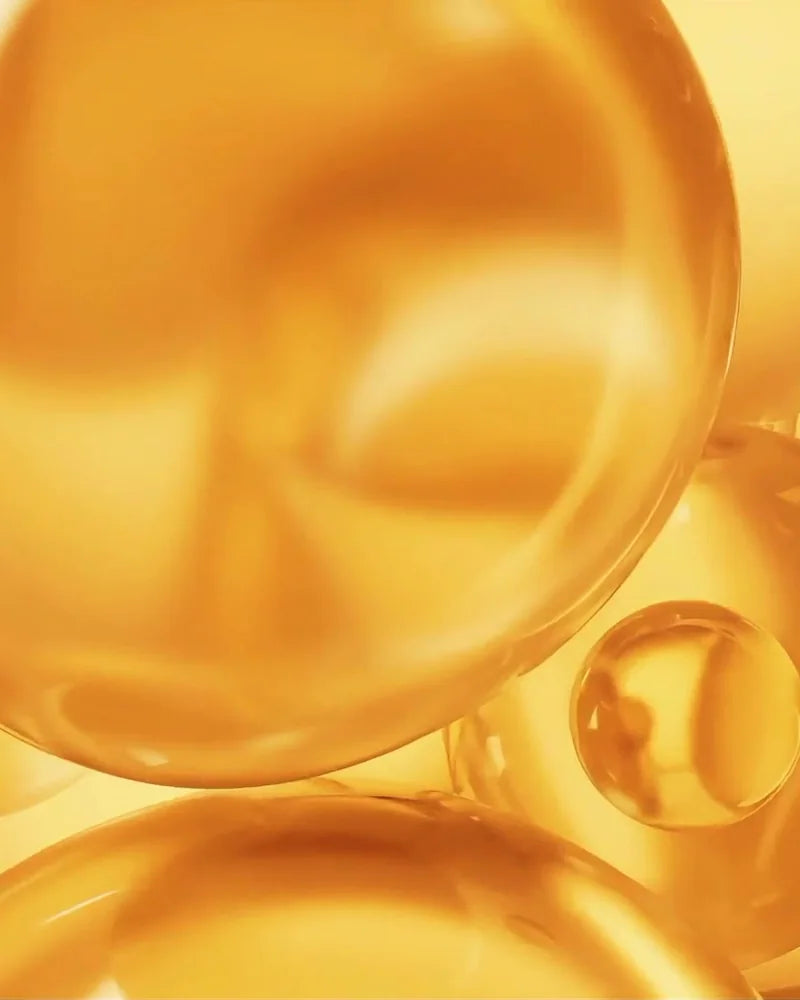 Illustration: golden oil droplets